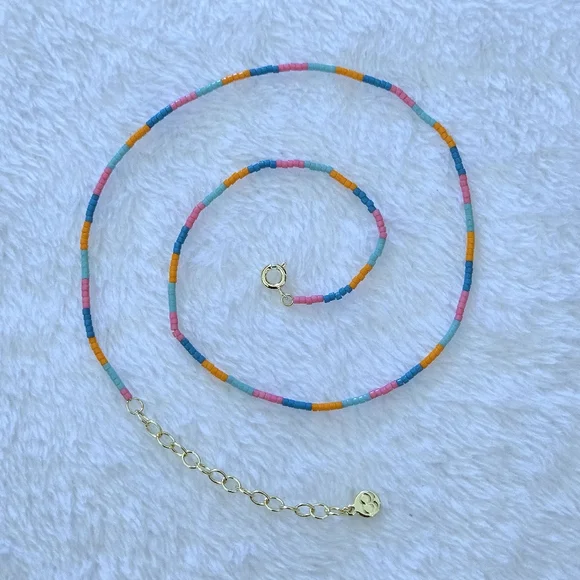 Gorjana "Gigi Stripe" Glass🪟 Bead Necklace - NWT - Picture 1 of 16